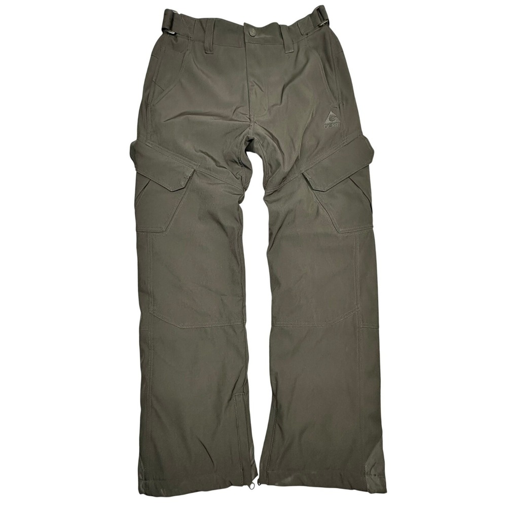 Gerry Snow Pants Size M Black Softshell Fleece Lined Cargo Ski Pants New
